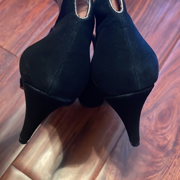 BCBGMaxazria black suede booties 10 - Picture 5 of 7